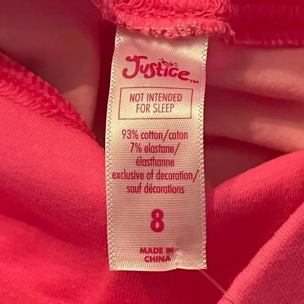 Justice girls hot pink leggings bundle of 3‎